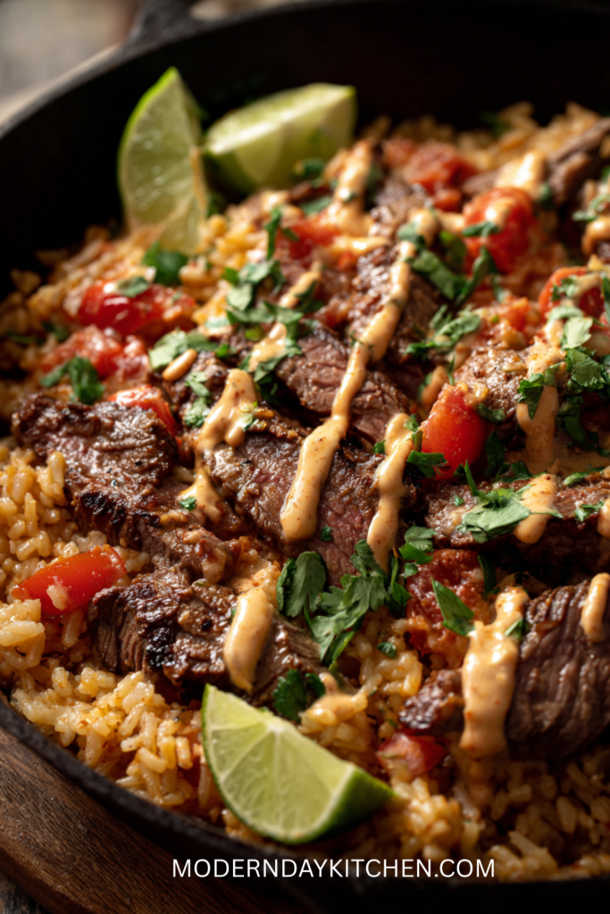 Steak Queso Rice