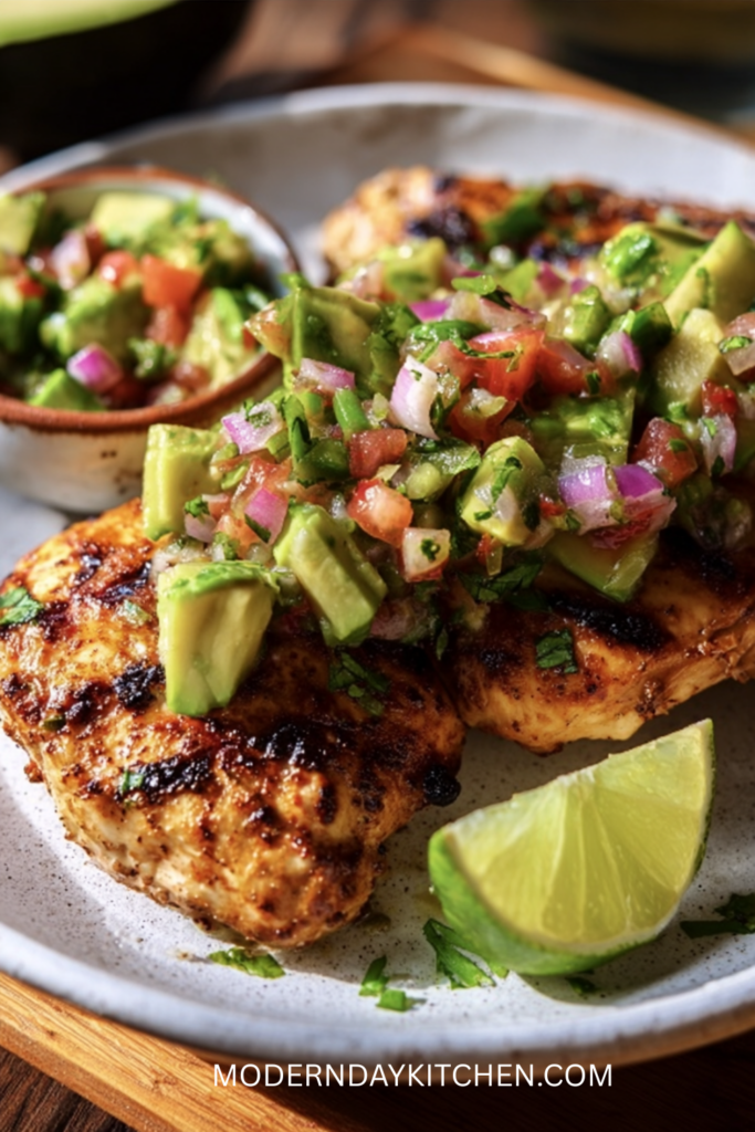 Fiesta Lime Chicken with Avocado Salsa