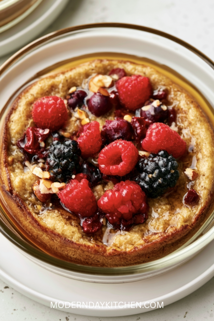Baked Protein Pancake Bowl
