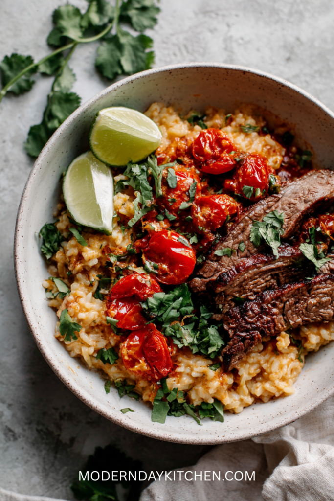 Steak Queso Rice