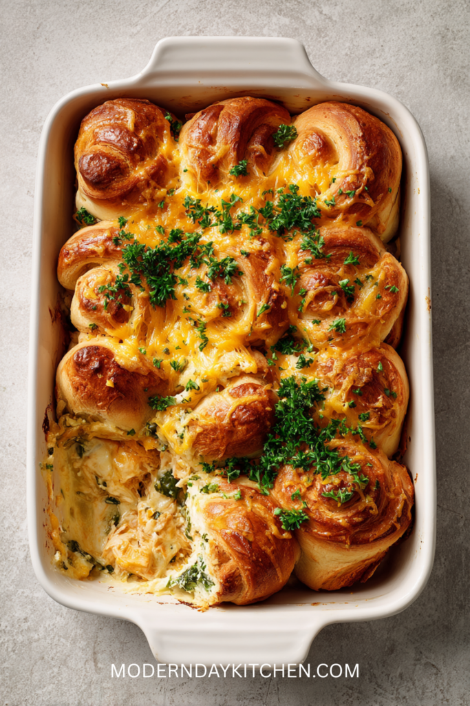 Cheesy Chicken Crescent Bake