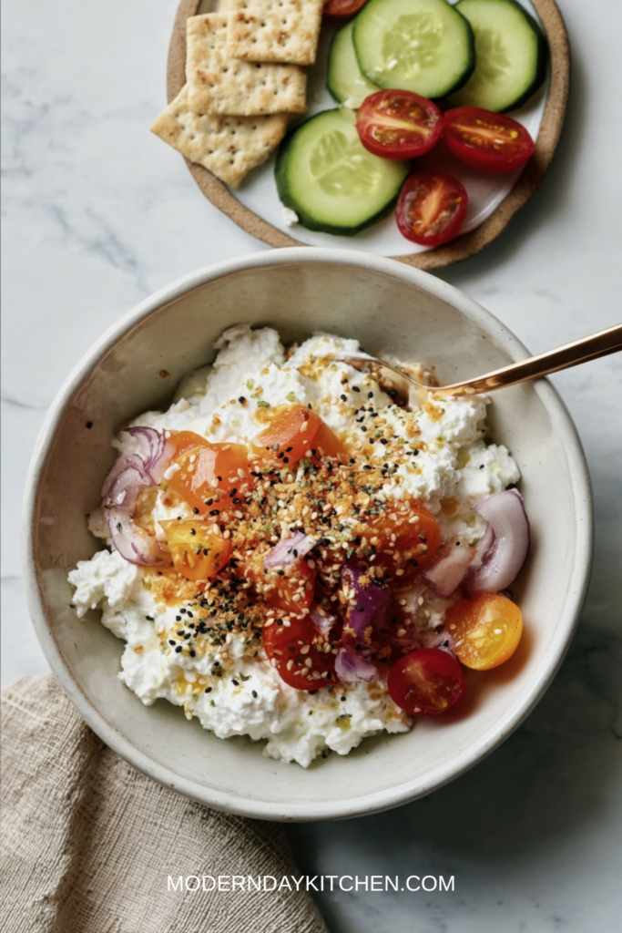 Everything Bagel Cottage Cheese Bowl
