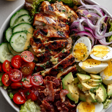 Grilled Chicken Cobb Salad with Honey Dijon Dressing