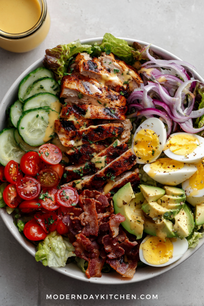 Grilled Chicken Cobb Salad with Honey Dijon Dressing