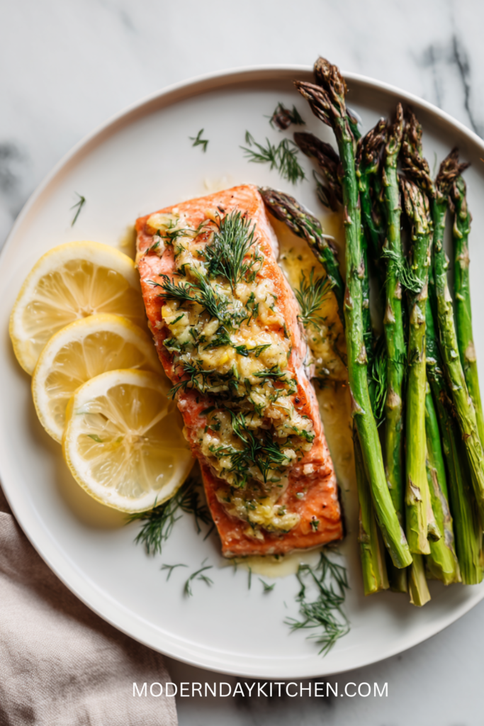 Salmon with Garlic Lemon Butter