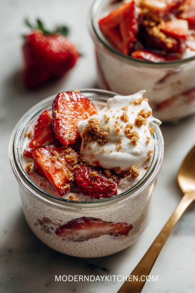 Strawberry Cheesecake Chia Pudding
