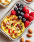 High-Protein Breakfast Egg Muffins and Berries