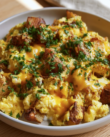 7 quick breakfast ideas for busy mornings including cheesy egg scramble breakfast sandwich and crepes ready in 5 minutes