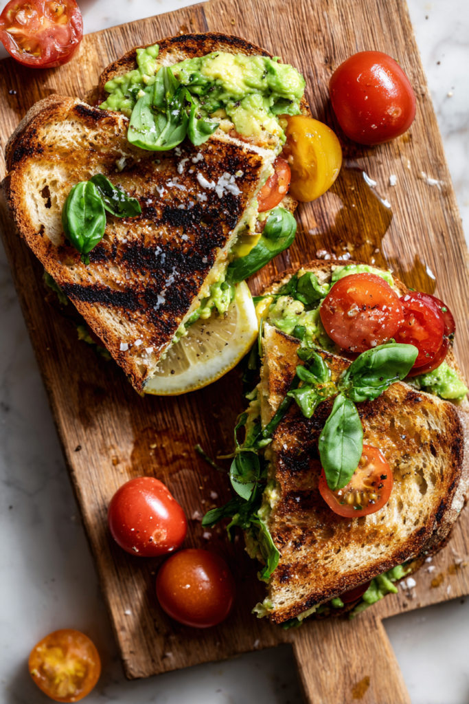 Avocado and Tomato Sourdough Sandwich