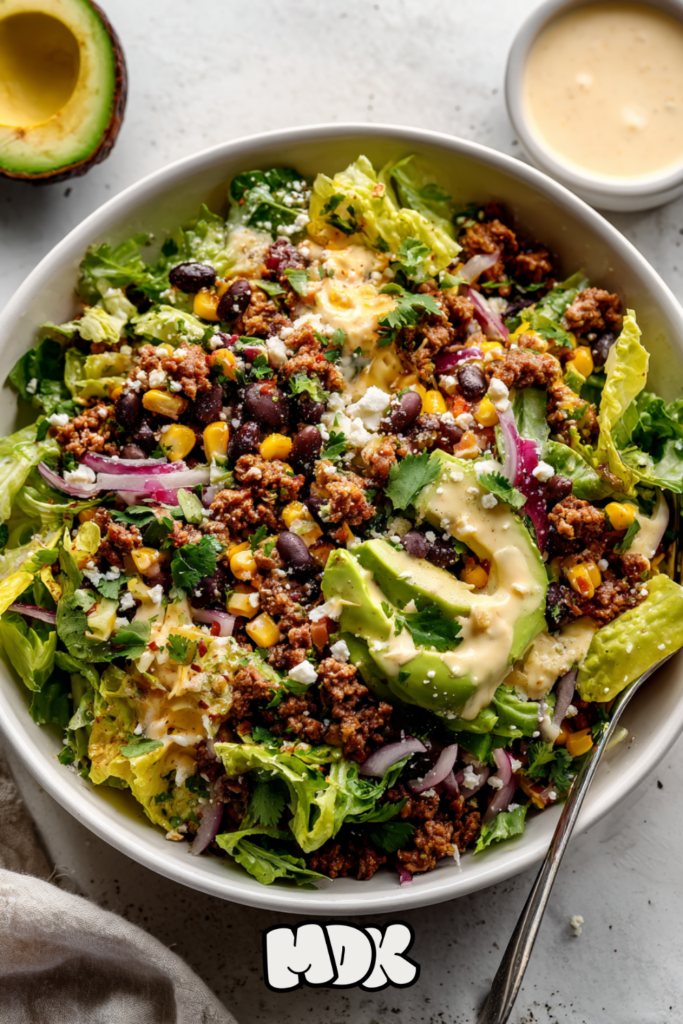 Chopped Tex-Mex Ground Beef Taco Salad