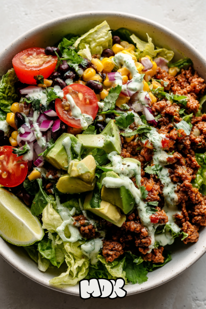 Easy Healthy Taco Salad with Ground Beef