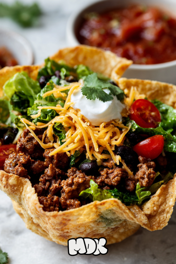 Homemade Crispy Taco Salad Shells