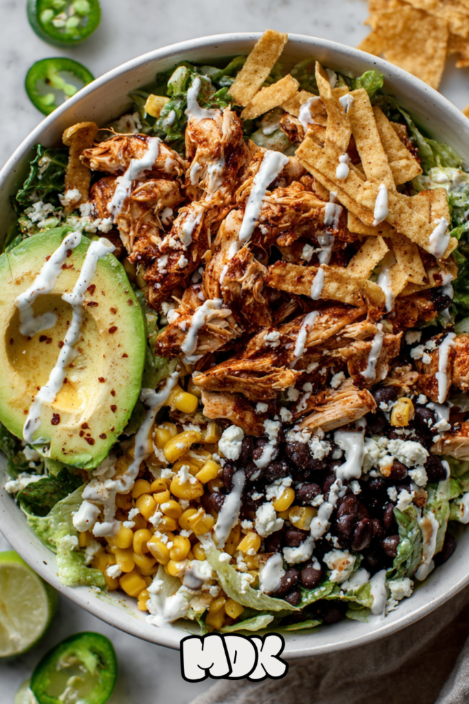 Mexican Chicken Taco Salad with Chipotle Ranch